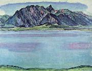 Ferdinand Hodler lake thun and the stockhorn mountains oil on canvas